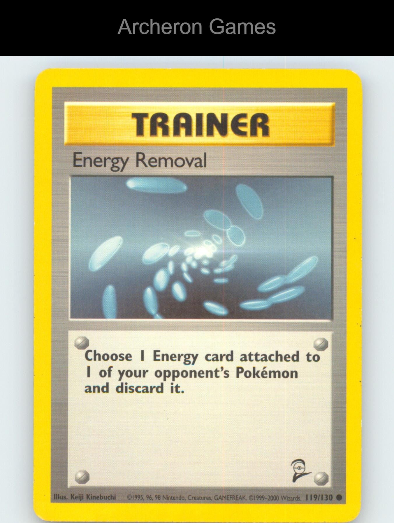 Pokemon Card Energy Removal B2 119/130 C Base Set 2