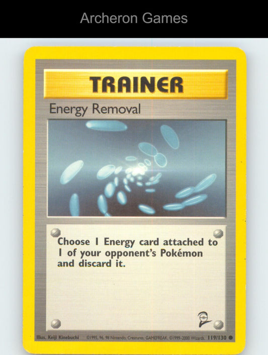 Pokemon Card Energy Removal B2 119/130 C Base Set 2