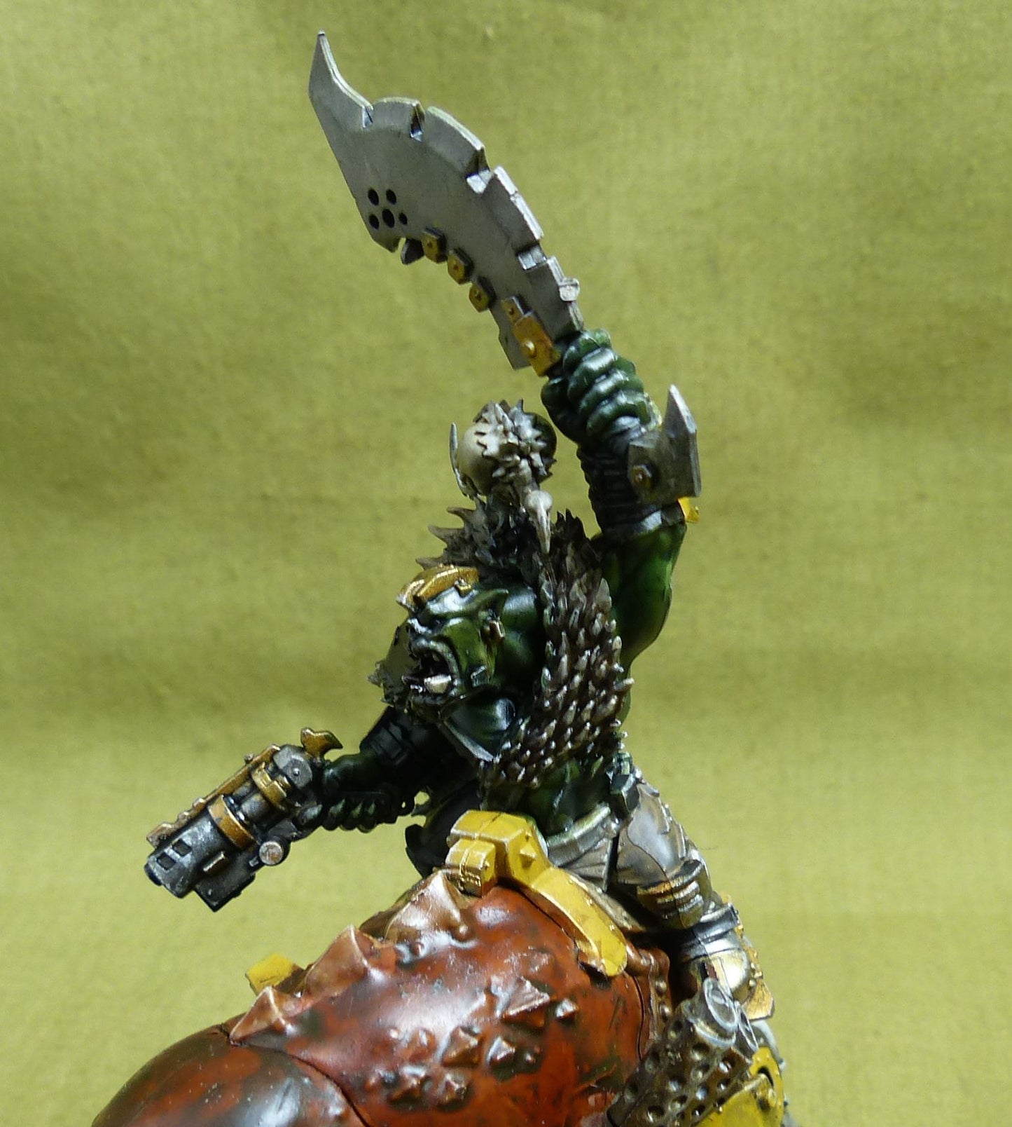 Beastboss on Squigosaur painted - Orks - Warhammer 40K #1IR