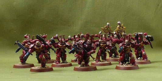 Khorne Berserkers painted - Chaos Space Marines - Warhammer 40K #4HM