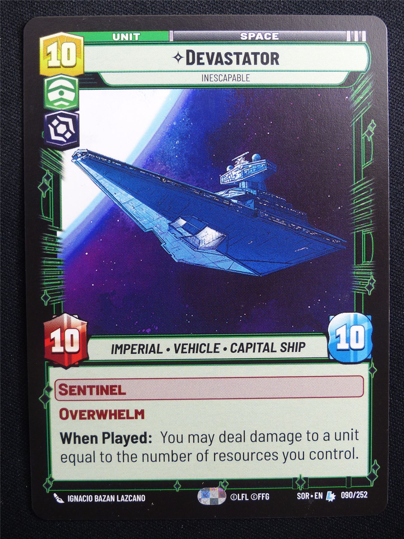 Devastator 090/252 - Star Wars Unlimited Card #9X
