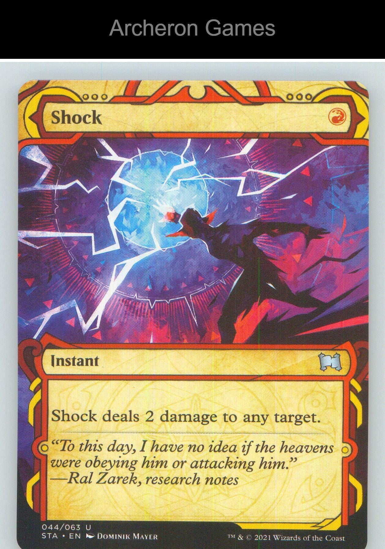 Shock (Foil Etched) STA 44 UC MTG Card NM/EX+