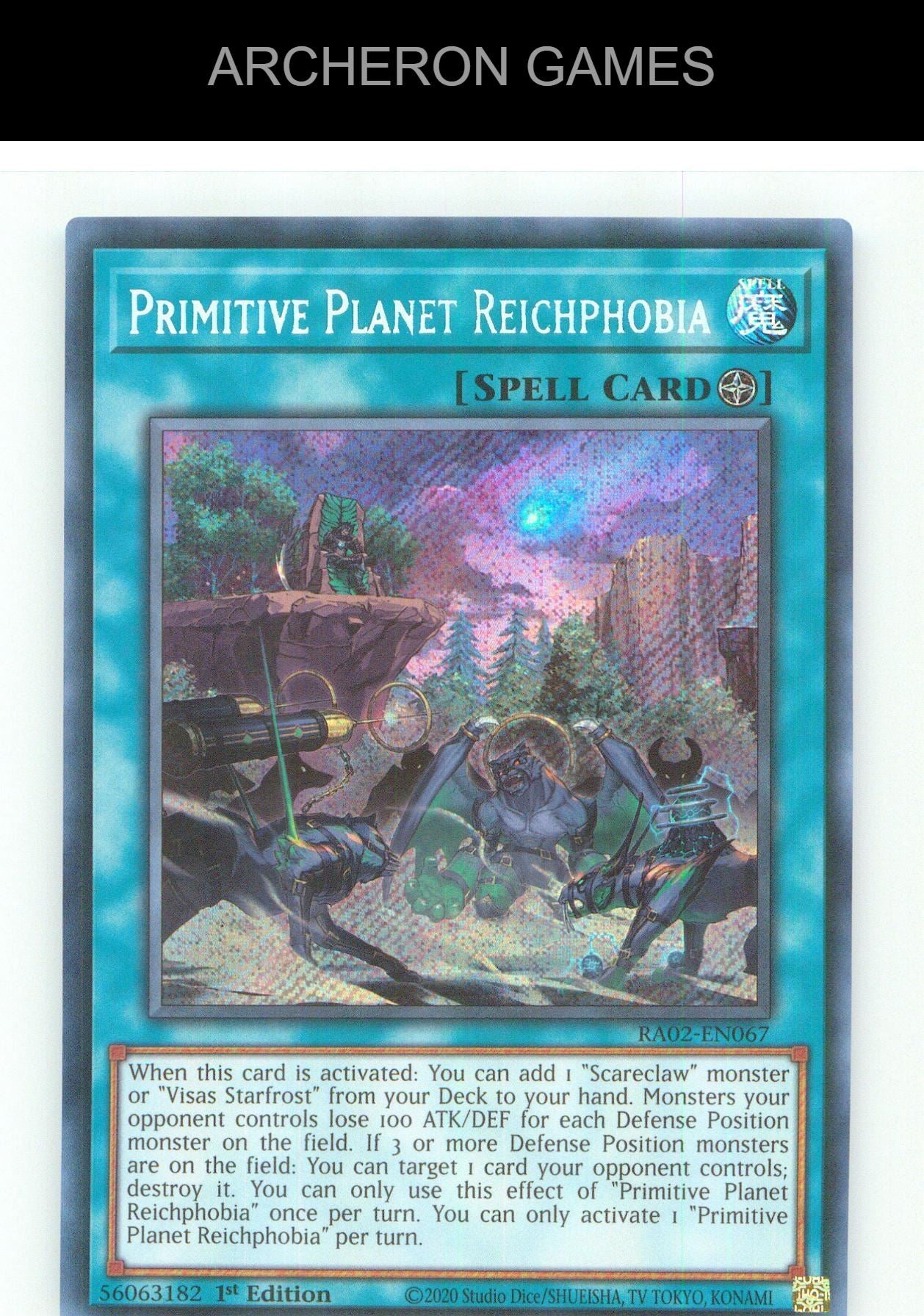 Primitive Planet Reichphobia (Secret Rare) SEC YUGIOH Card 1st Edition