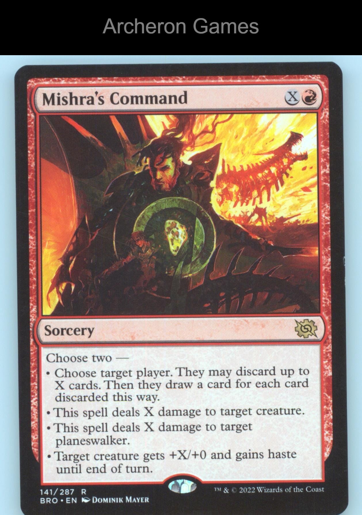 Mishra's Command 141 R MTG Card Promo Pack: The Brothers' War
