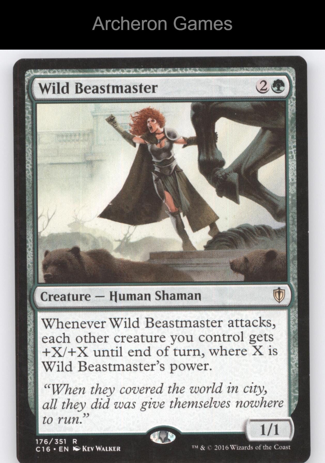 Wild Beastmaster 176 R MTG Card Commander 2016