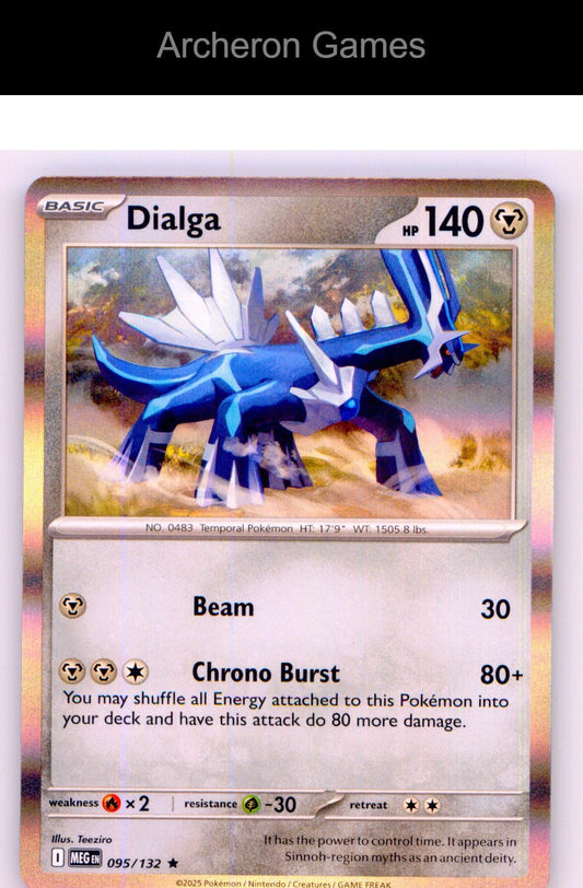 Pokemon Card Dialga MEG 095/132 R Mega Evolution Holo