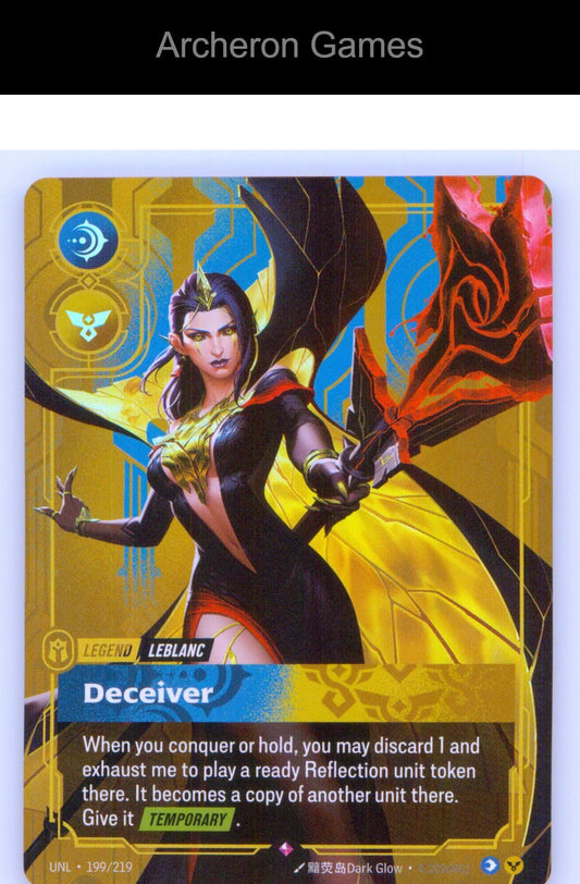 LeBlanc - Deceiver UNL 199/219 R Unleashed Riftbound Card