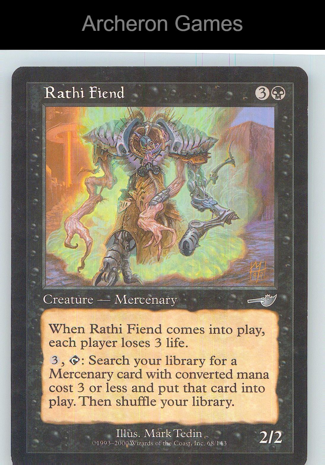 Rathi Fiend NMS 68 UC MTG Card NM/EX+