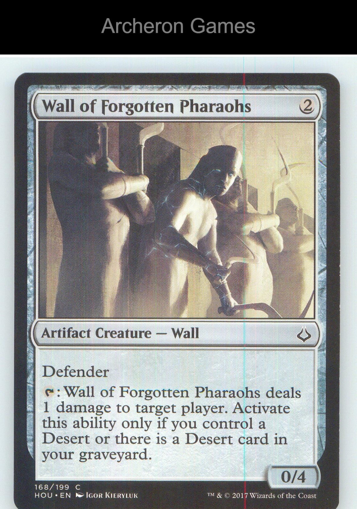 Wall of Forgotten Pharaohs HOU 168 C MTG Card NM/EX+