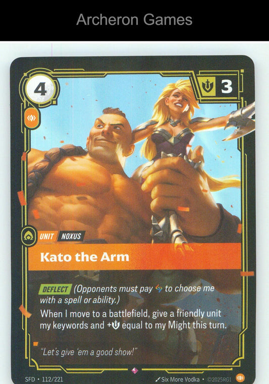 Kato the Arm SFD 112/221 R Spiritforged Riftbound Card Foil