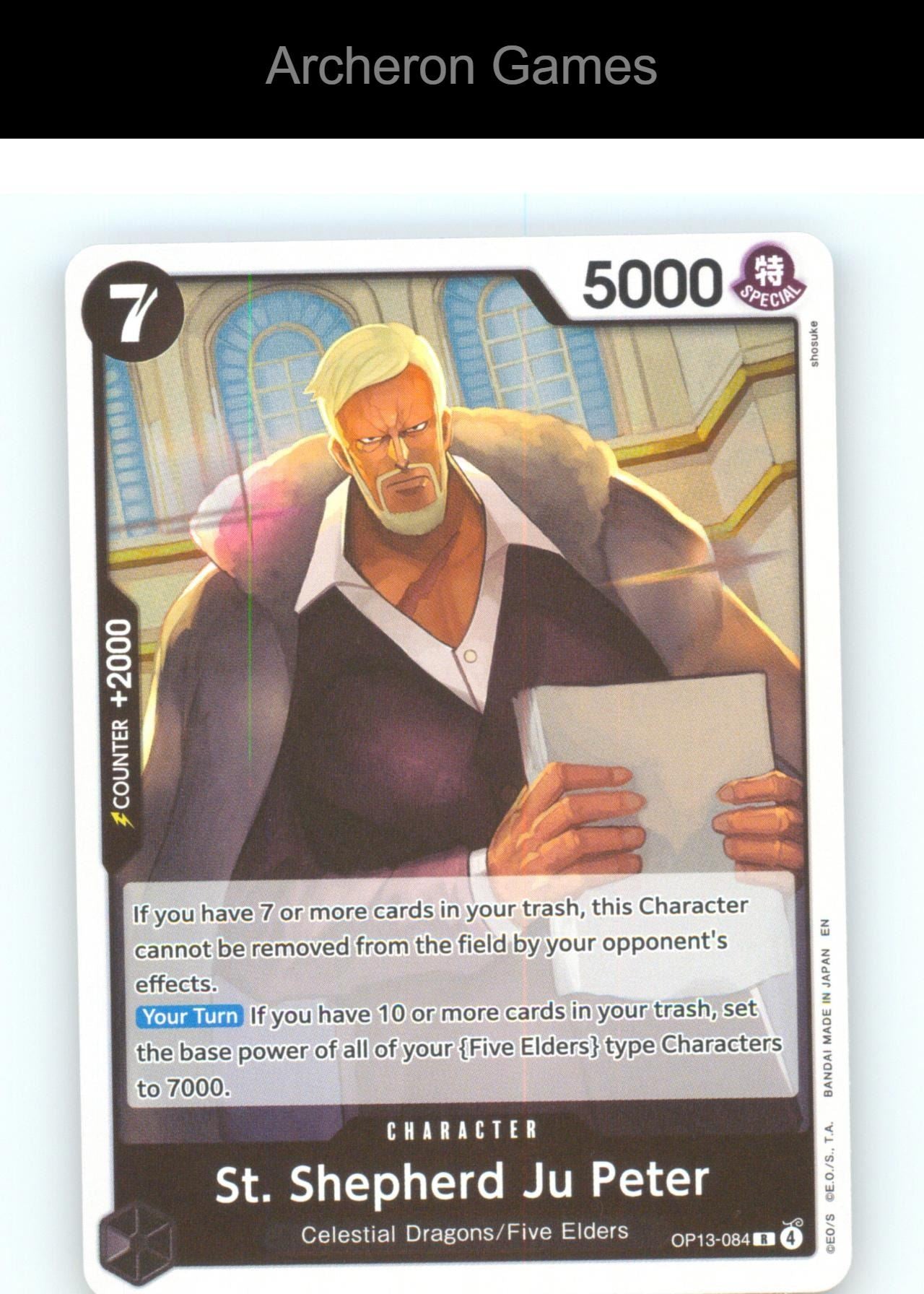 St. Shepherd Ju Peter OP13-084 R One Piece Card NM/EX+ Foil