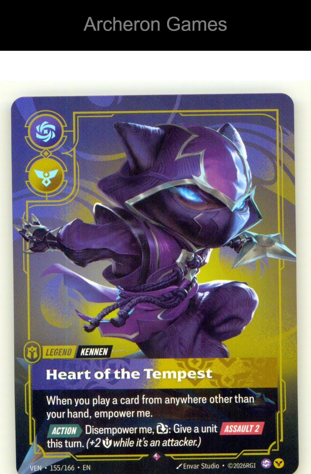 Yordle, Kennen - Heart of the Tempest VEN 155/166 R Vendetta Riftbound Card