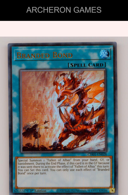 Branded Bond Ultra Rare YUGIOH Card 1st Edition