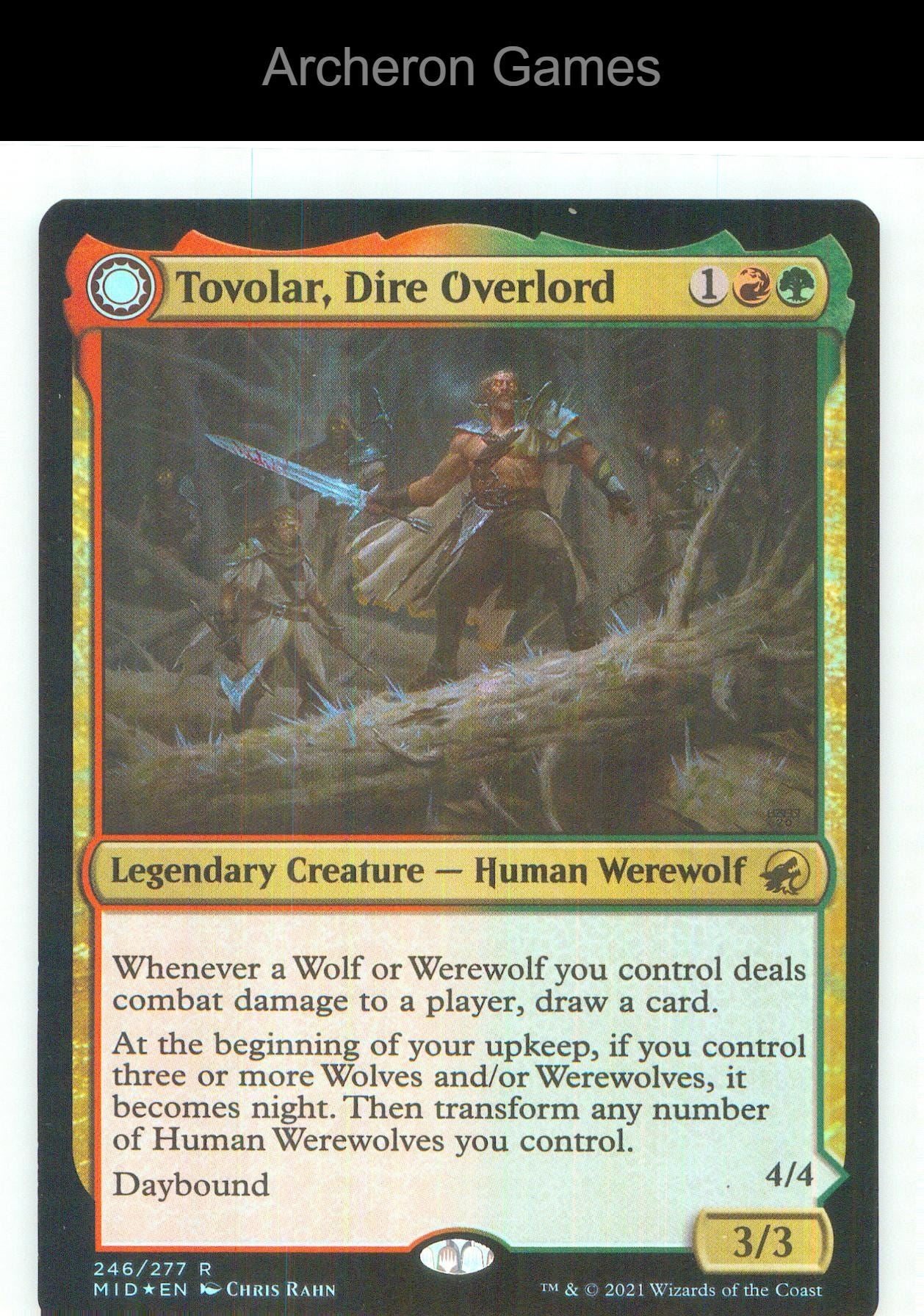 Tovolar, Dire Overlord MID 246 R MTG Card NM/EX+ Foil