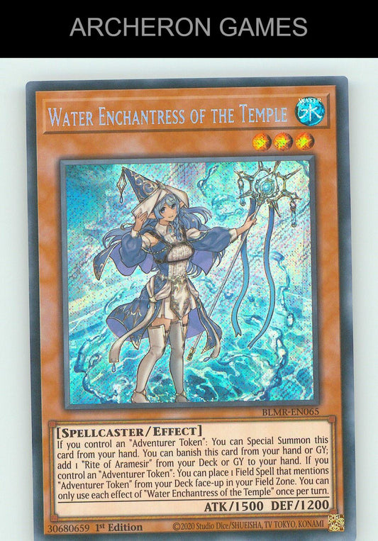 Water Enchantress of the Temple SEC YUGIOH Card