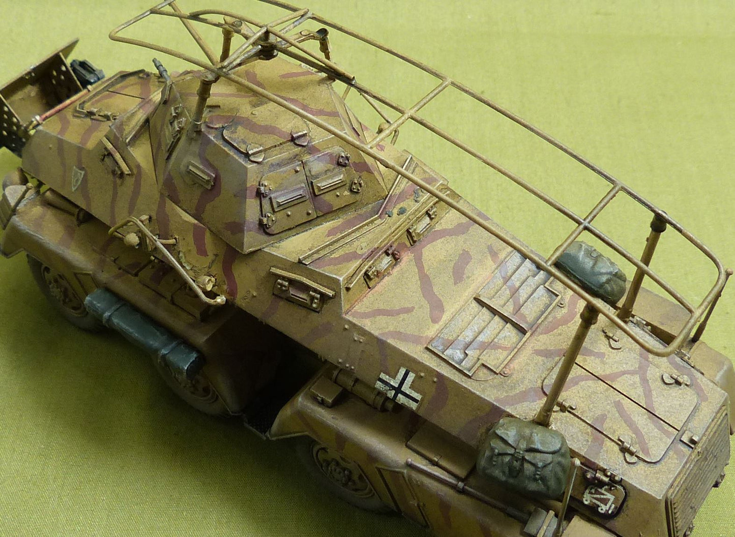 Schwerer Panzerspahwagen (Fu) Sd.Kfz.232 German Armoured Car painted 1:35 scale - WW2 Model #170