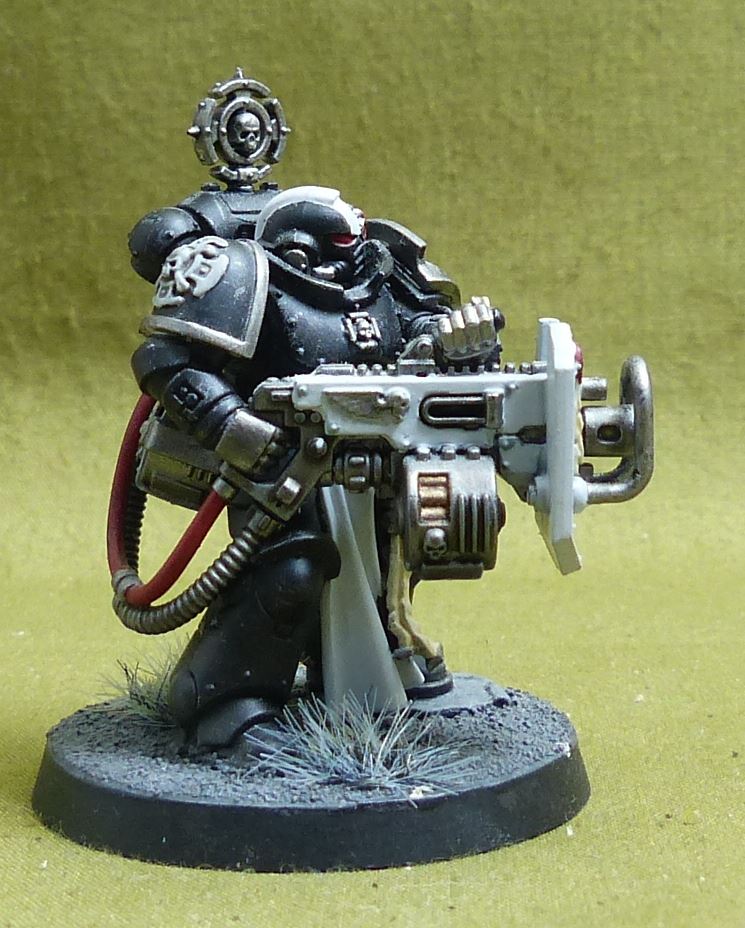 Company Veterans with Heavy Bolter painted - Iron Hands - Warhammer 40K #3J6