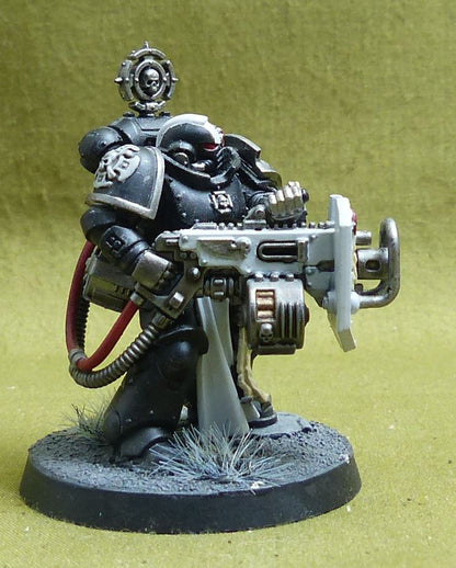Company Veterans with Heavy Bolter painted - Iron Hands - Warhammer 40K #3J6