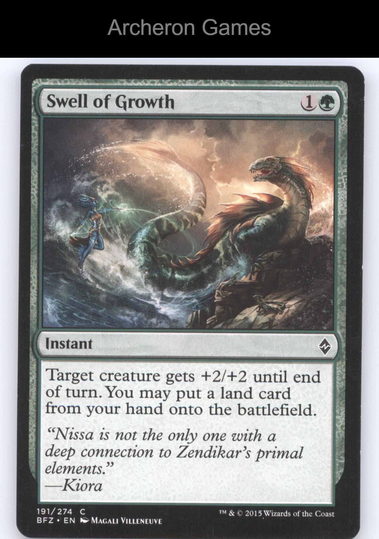 Swell of Growth 191 C MTG Card Battle for Zendikar