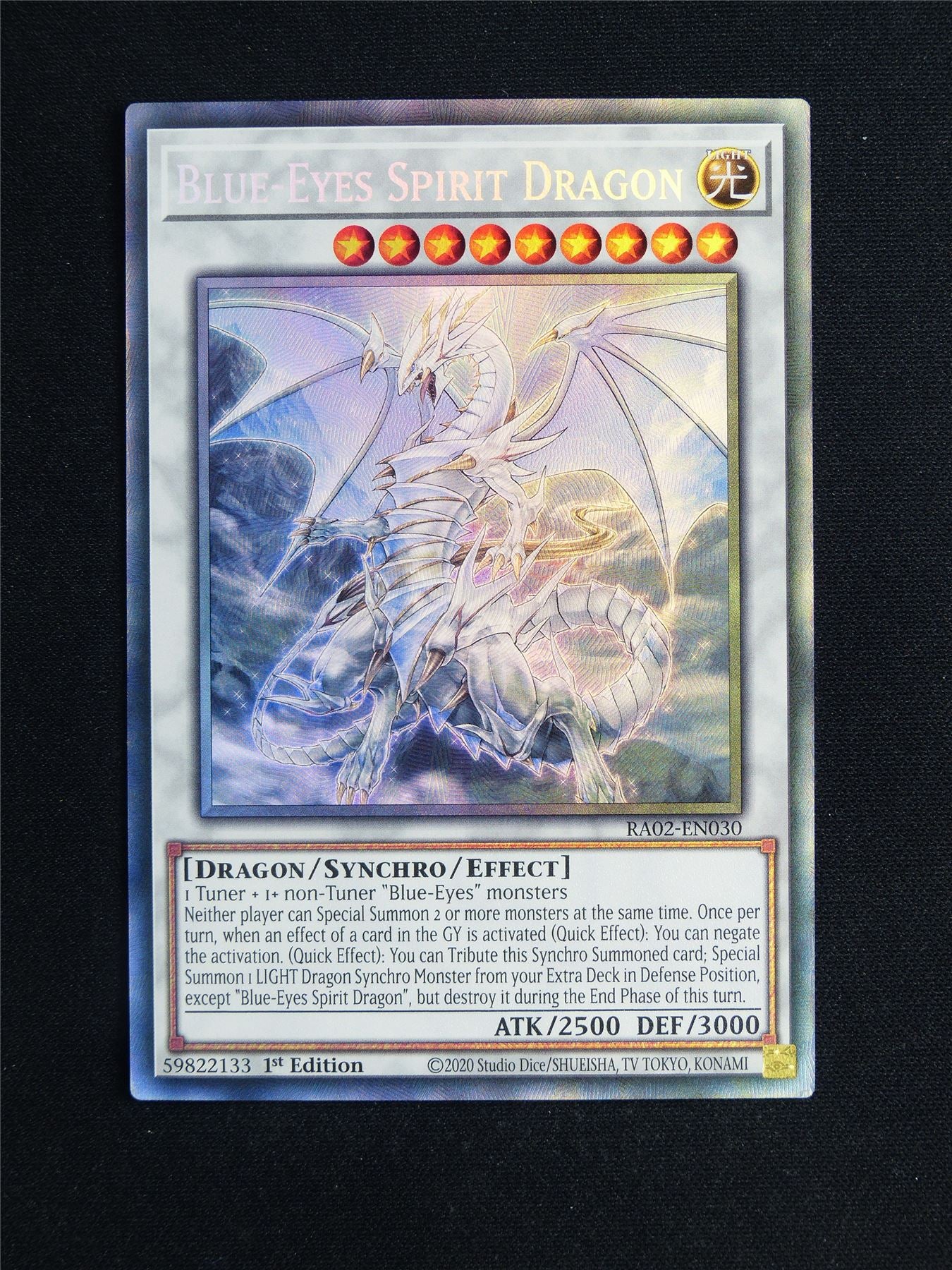 Blue-Eyes Spirit Dragon RA02 Collector Rare - 1st ed Yugioh Card #23P