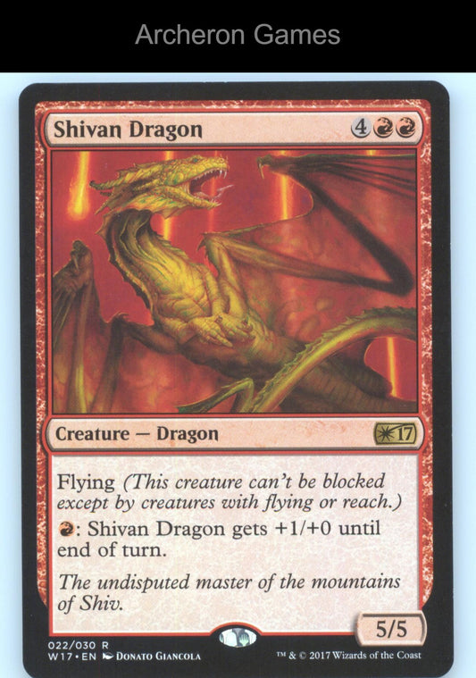 Shivan Dragon 22 R MTG Card Welcome Deck 2017
