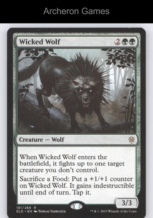 Wicked Wolf 181 R MTG Card Promo Pack: Throne of Eldraine