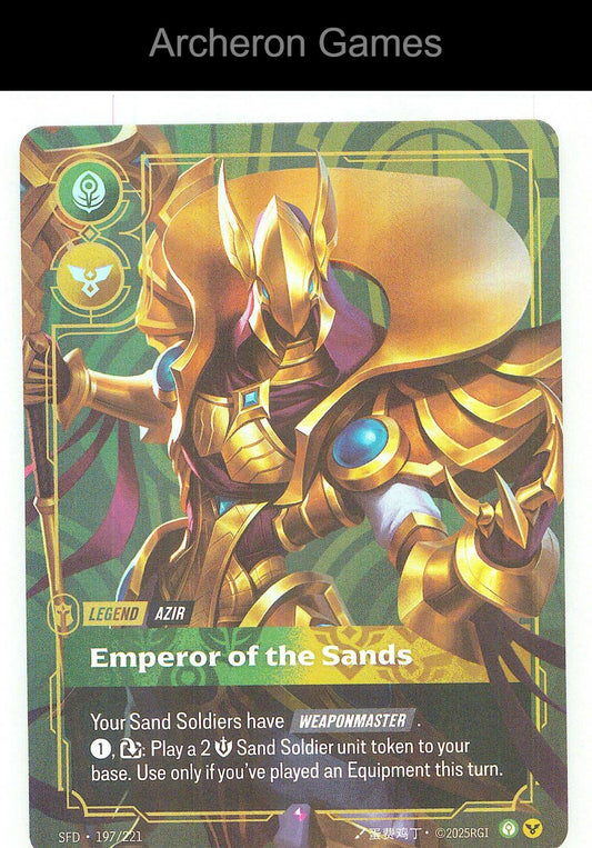 Azir - Emperor of the Sands SFD 197/221 R Spiritforged Riftbound Card