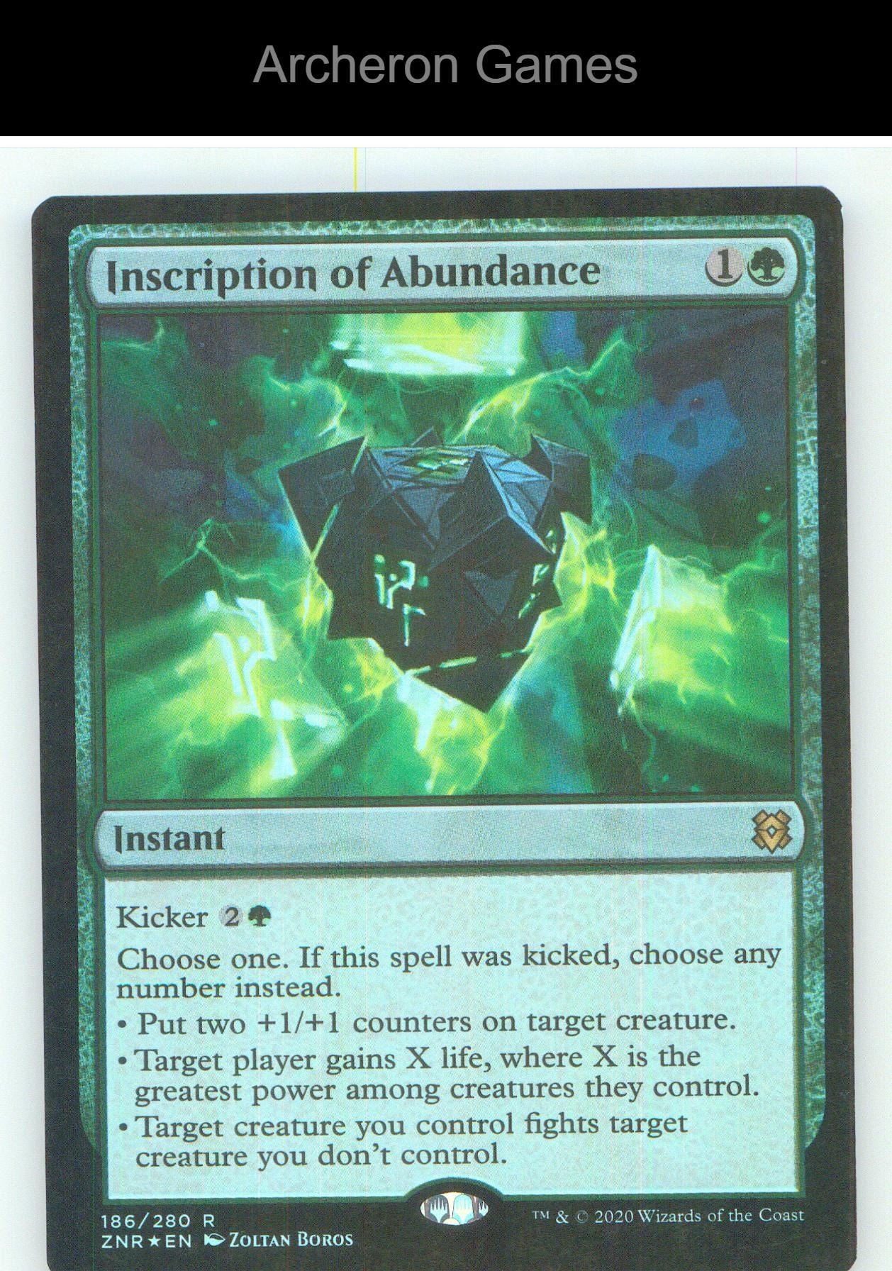 Inscription of Abundance ZNR 186 R MTG Card NM/EX+ Foil