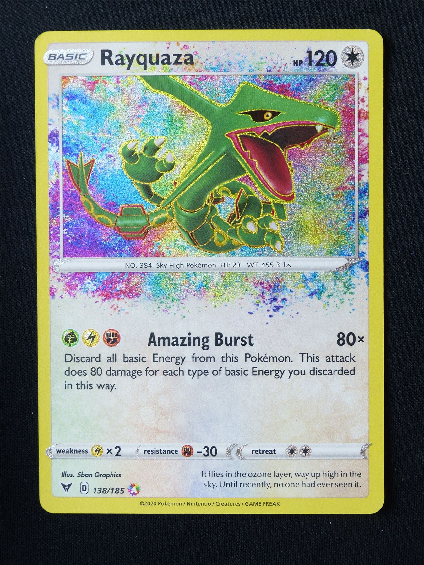 Rayquaza 138/185 Textured Holo - Pokemon Card #60A