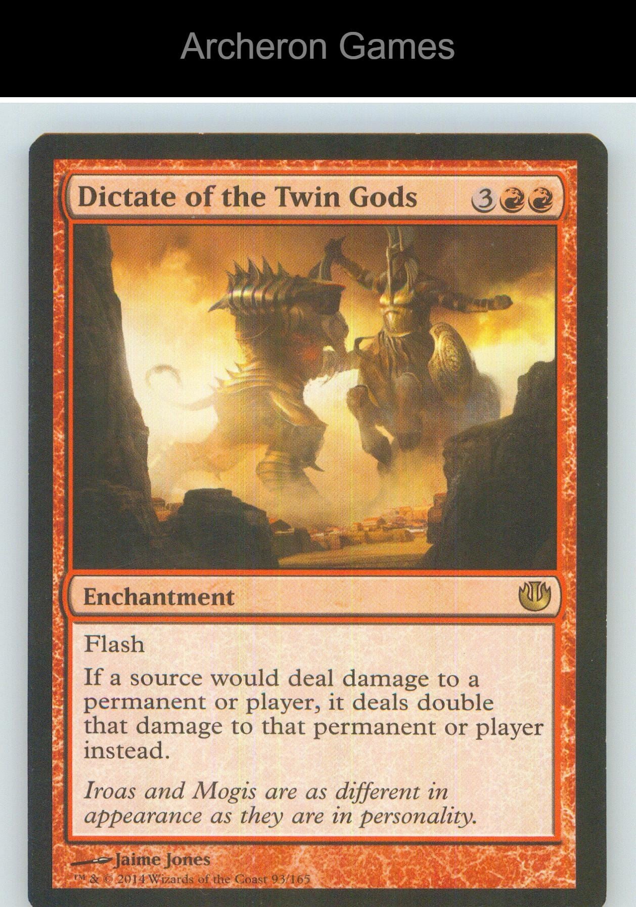 Dictate of the Twin Gods JOU 93 R MTG Card NM/EX+