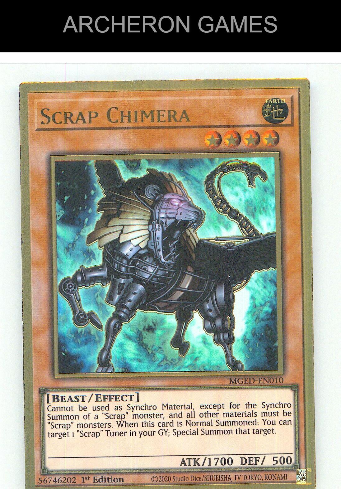 Scrap Chimera Premium Gold Rare YUGIOH Card 1st Edition