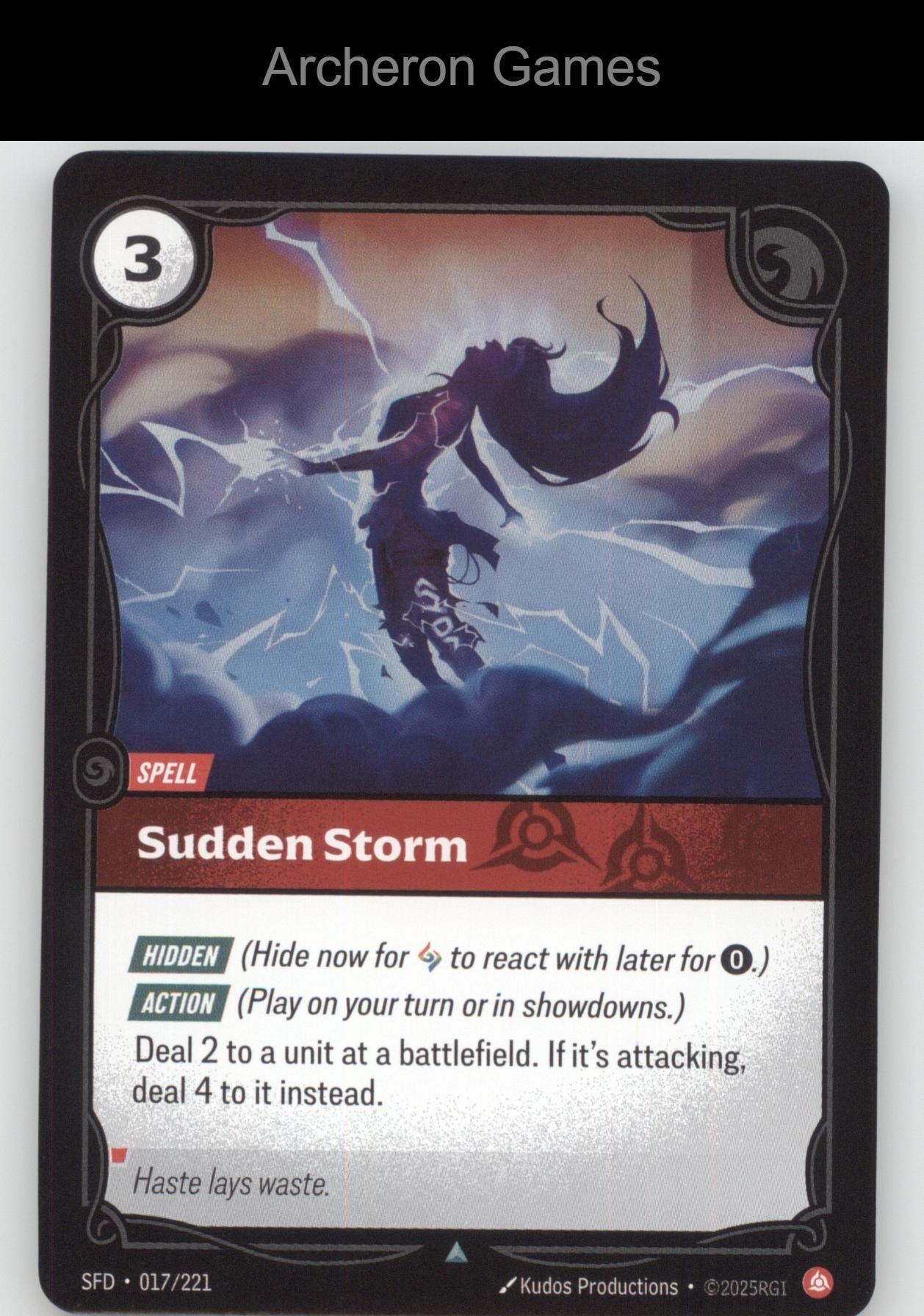 Sudden Storm SFD 017/221 UC  Card Spiritforged