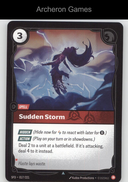 Sudden Storm SFD 017/221 UC  Card Spiritforged