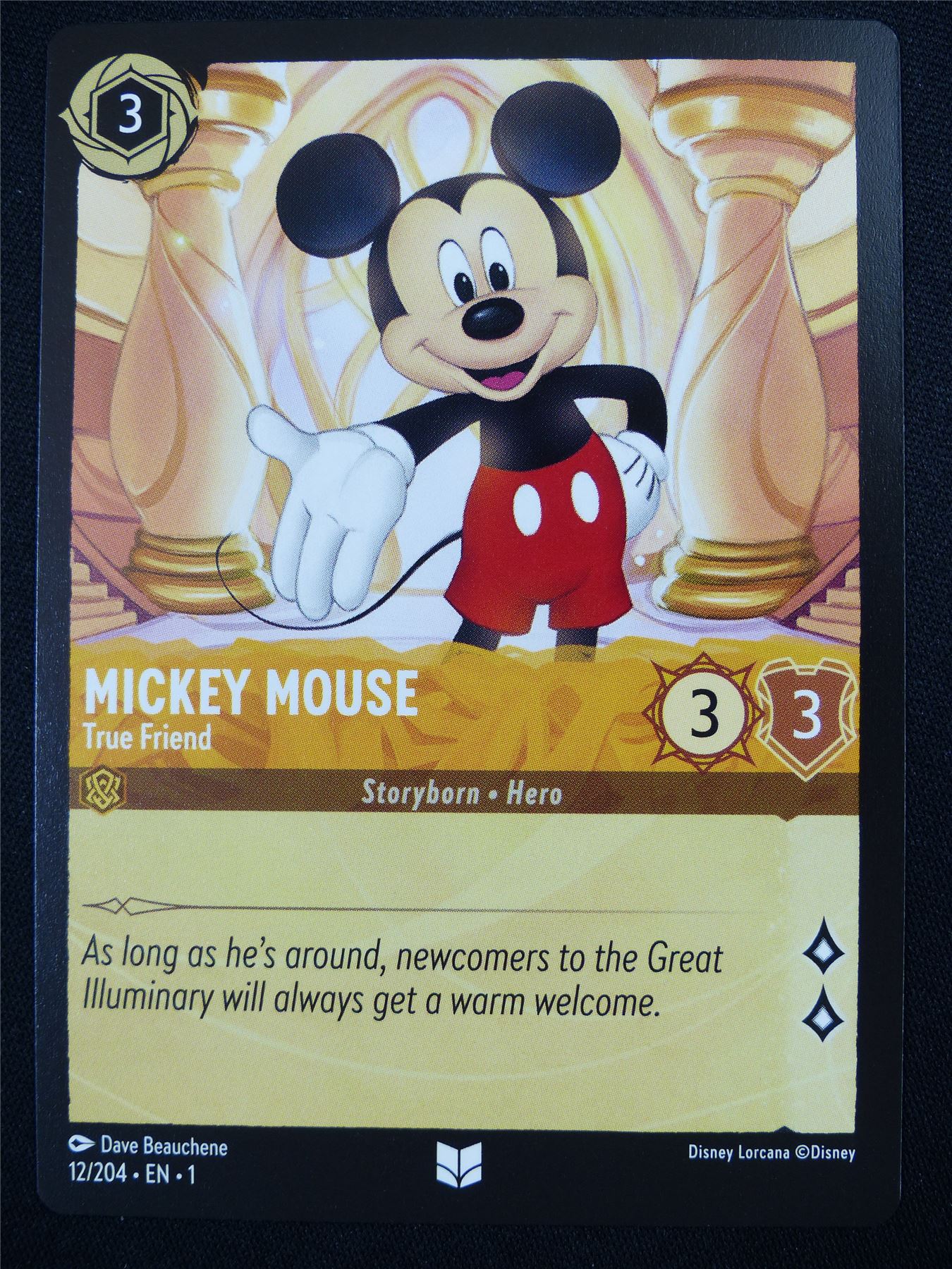 Mickey Mouse True Friend 12/204 - Lorcana Card #4SJ