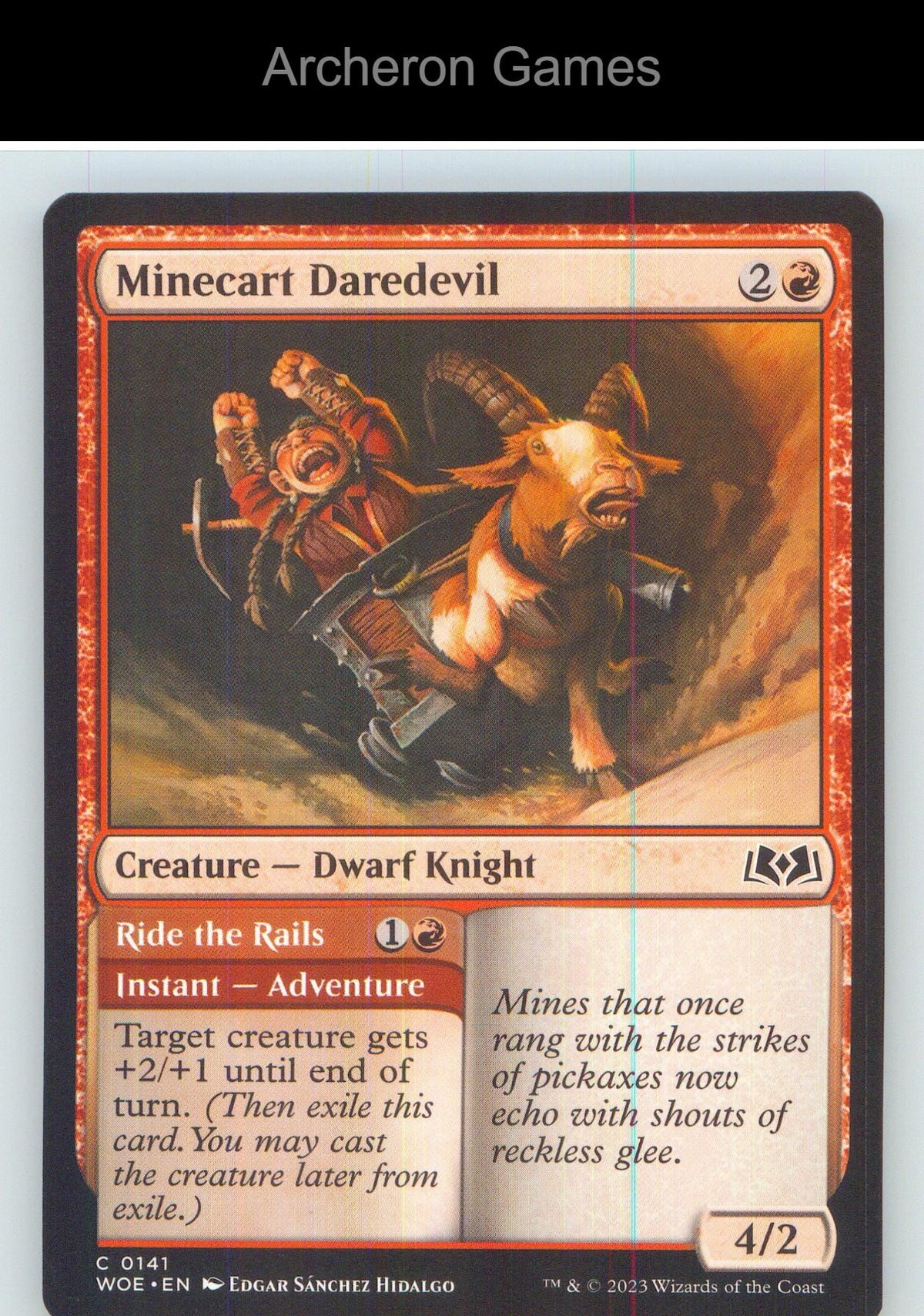 Minecart Daredevil WOE 141 C MTG Card NM/EX+