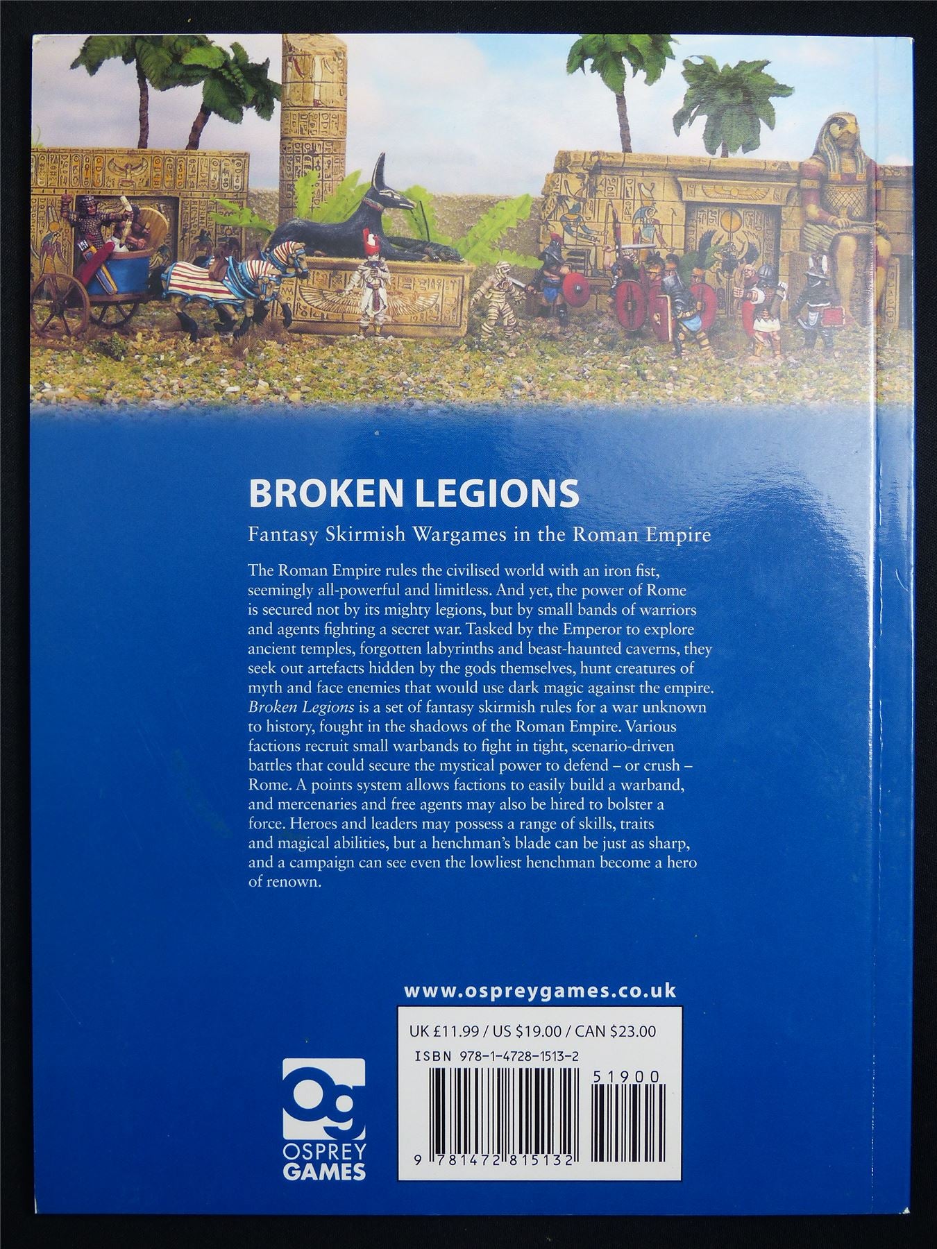 Broken Legions: Fantasy Roman Empire Wargaming Rulebook - Osprey Wargames 15 Softback #DL