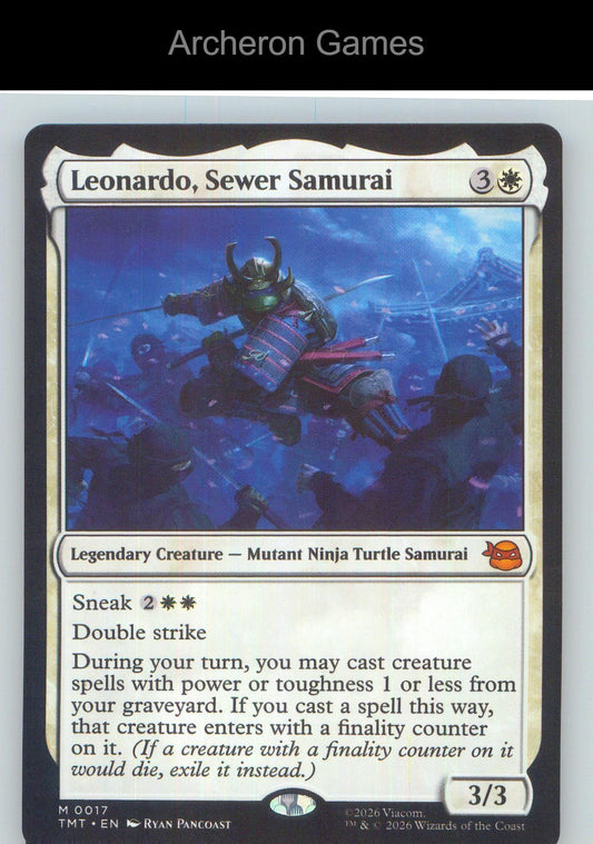 Leonardo, Sewer Samurai TMT 0017 Mythic MTG Card NM/EX+