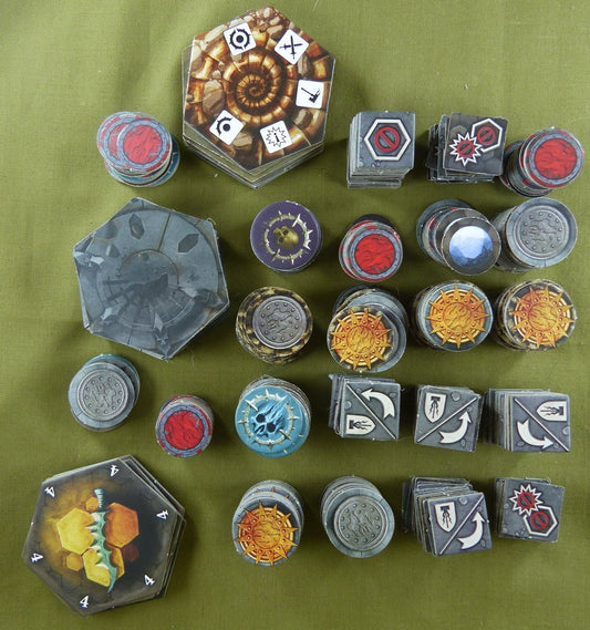 Underworlds Counters and Tiles job lot - Warhammer Underworlds - Warhammer AoS 40k #2D0