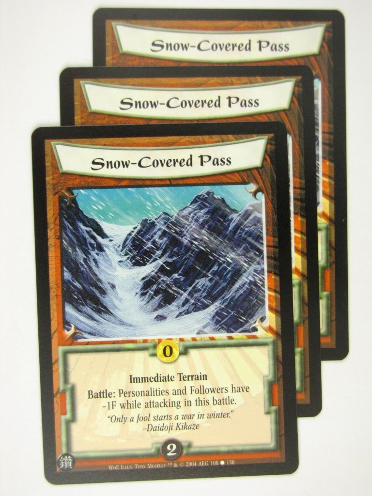 Vintage L5R Cards: SNOW-COVERED PASS x3 # 16J84