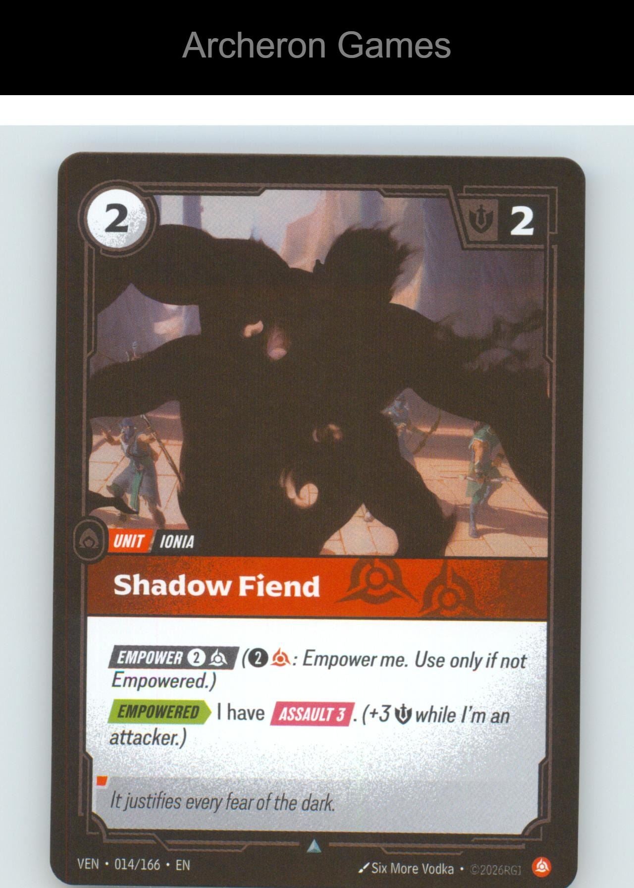 Shadow Fiend VEN 014/166 UC Vendetta Riftbound Card Foil