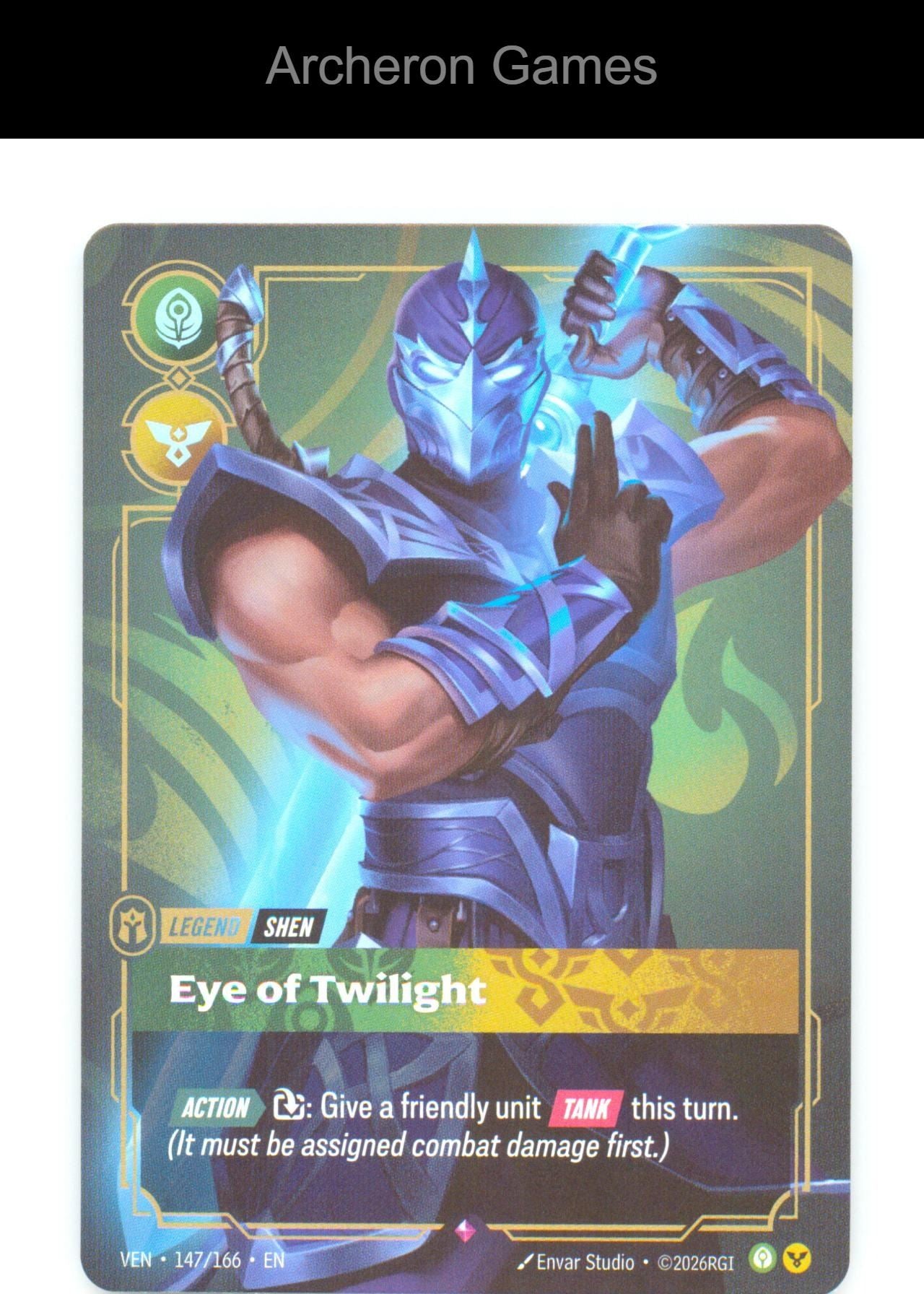 Shen - Eye of Twilight VEN 147/166 R Vendetta Riftbound Card Foil