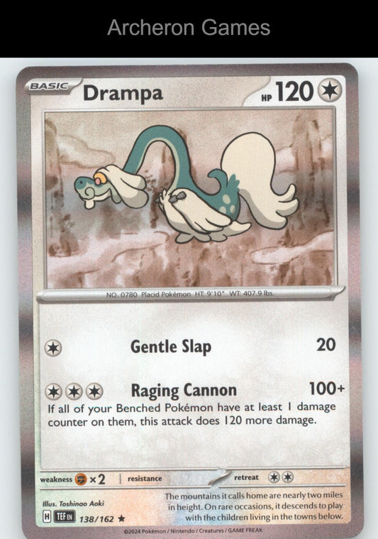 Pokemon Card Drampa TEF 138/162 R Temporal Forces Holo