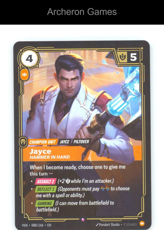 Jayce - Hammer in Hand VEN 088/166 R Vendetta Riftbound Card Foil