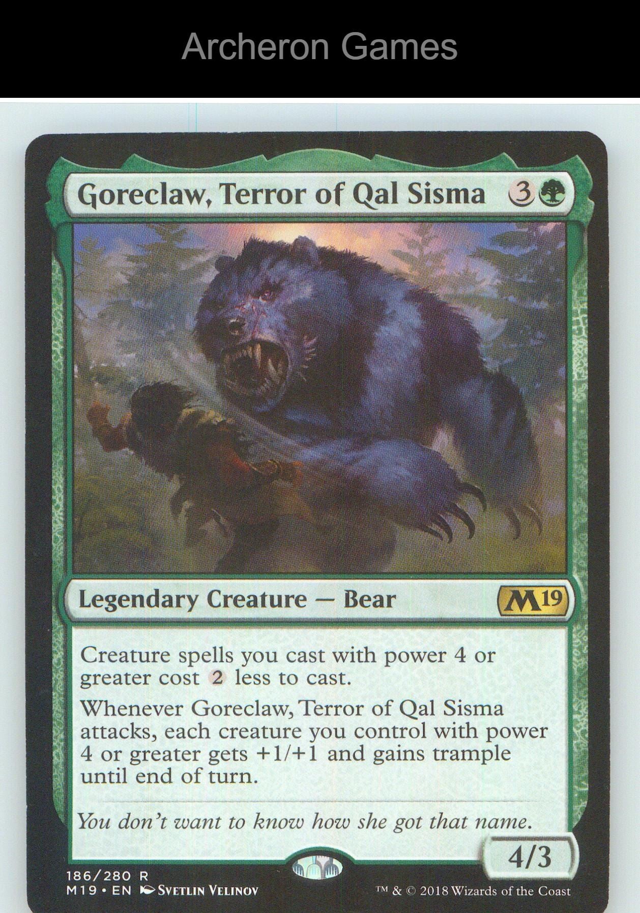 Goreclaw, Terror of Qal Sisma M19 186 R MTG Card NM/EX+