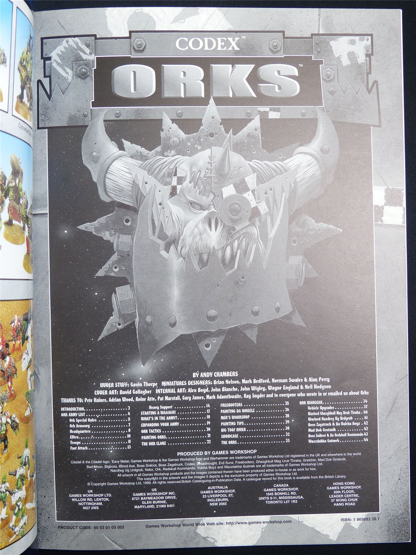 Orks 3rd Edition Codex 1999 Softback - Warhammer 40K #1OQ
