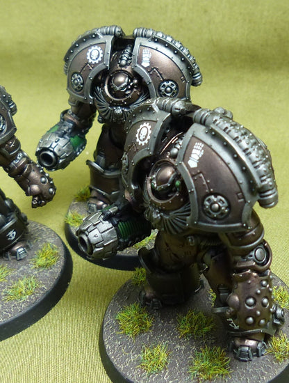 Saturnine Terminator Squad set of 3 painted - Astartes - Warhammer Horus Heresy #OZ
