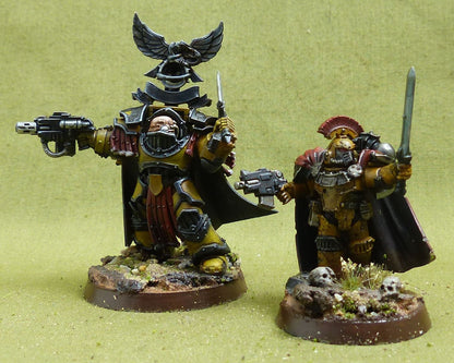 Legion Cataphractii Praetor & Chaplain Consul painted - Imperial Fists - Warhammer Horus Heresy #1QU
