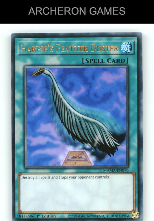Harpie's Feather Duster Ultra Rare YUGIOH Card