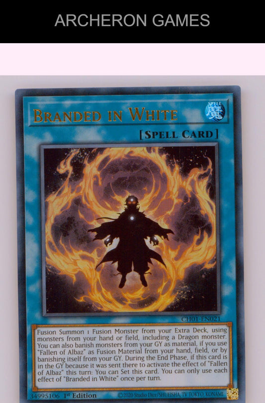 Branded in White Ultra Rare YUGIOH Card 1st Edition