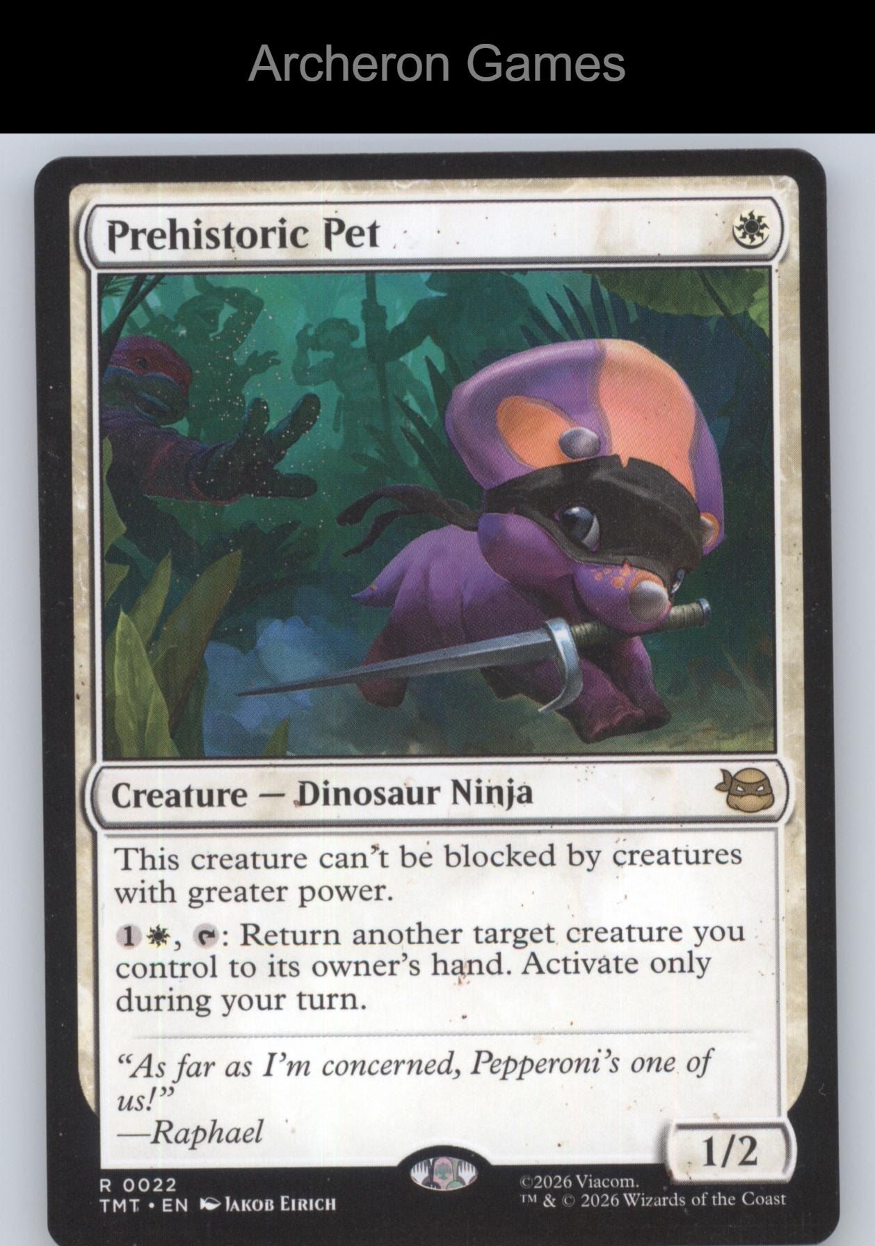 Prehistoric Pet TMT 0022 R MTG Card Teenage Mutant Ninja Turtles